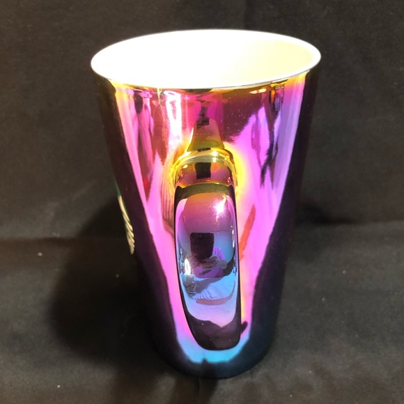 STARBUCKS COFFEE MUG 16oz Rainbow Holographic Iridescent Oil Slick 2022 Holiday - Picture 5 of 11